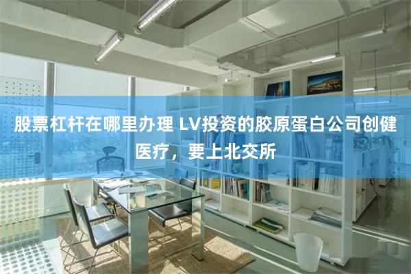 股票杠杆在哪里办理 LV投资的胶原蛋白公司创健医疗，要上北交所