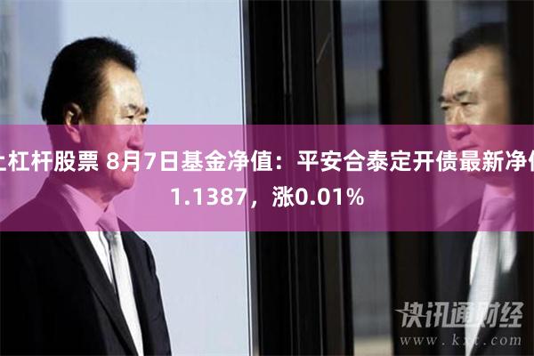 上杠杆股票 8月7日基金净值：平安合泰定开债最新净值1.1387，涨0.01%