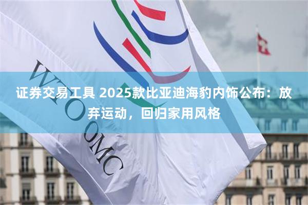 证券交易工具 2025款比亚迪海豹内饰公布：放弃运动，回归家用风格